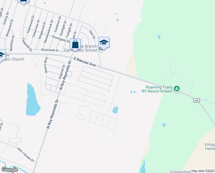 map of restaurants, bars, coffee shops, grocery stores, and more near 279 Snapdragon Lane in Killeen