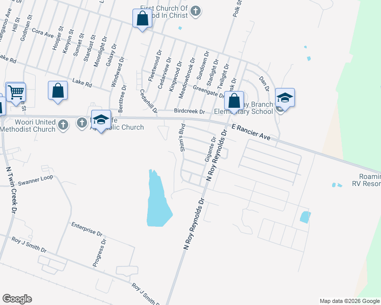 map of restaurants, bars, coffee shops, grocery stores, and more near 5400 Waterbank Lane in Killeen