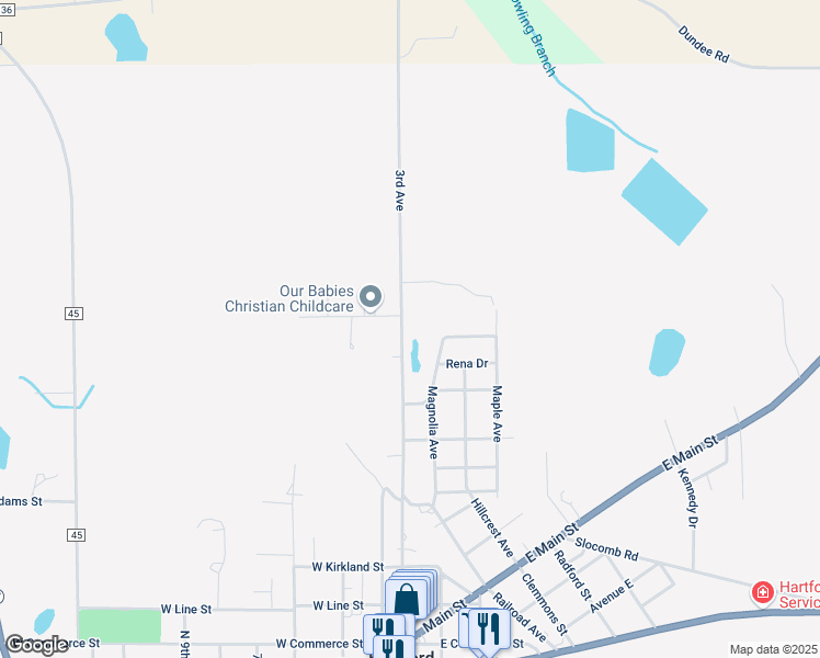 map of restaurants, bars, coffee shops, grocery stores, and more near 766 3rd Avenue in Hartford