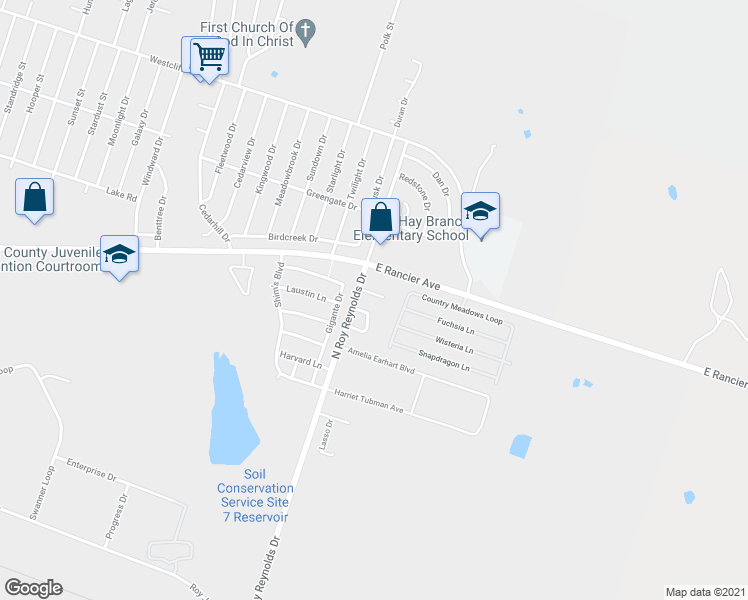 map of restaurants, bars, coffee shops, grocery stores, and more near 5705 Allstar Court in Killeen