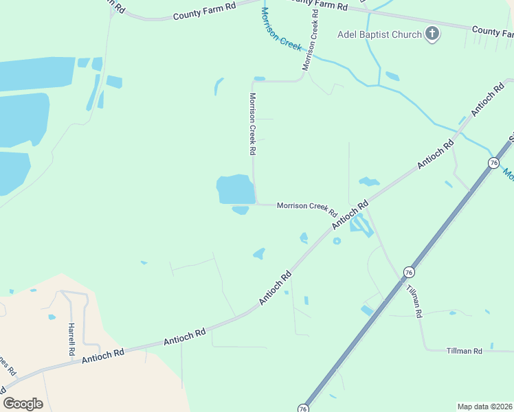 map of restaurants, bars, coffee shops, grocery stores, and more near 835 Morrison Creek Road in Adel