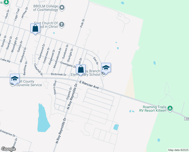 map of restaurants, bars, coffee shops, grocery stores, and more near 5902 Greengate Drive in Killeen