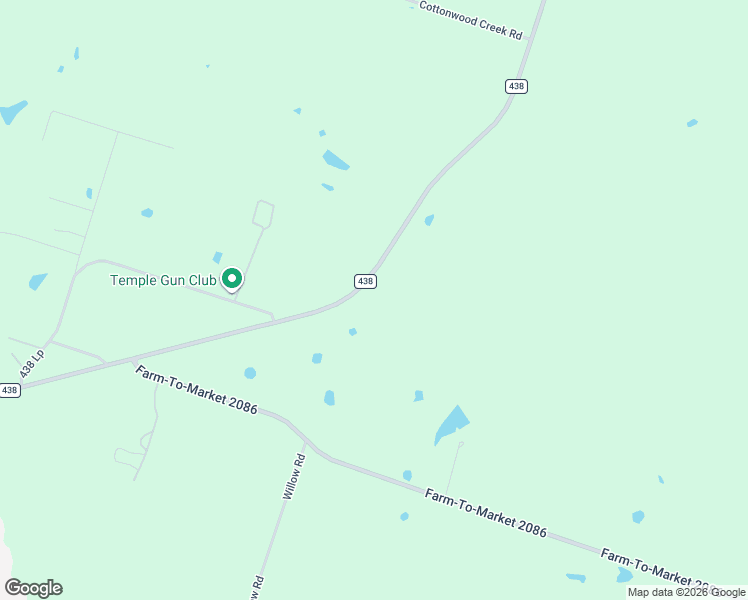 map of restaurants, bars, coffee shops, grocery stores, and more near 3144 Farm to Market Road 438 in Temple