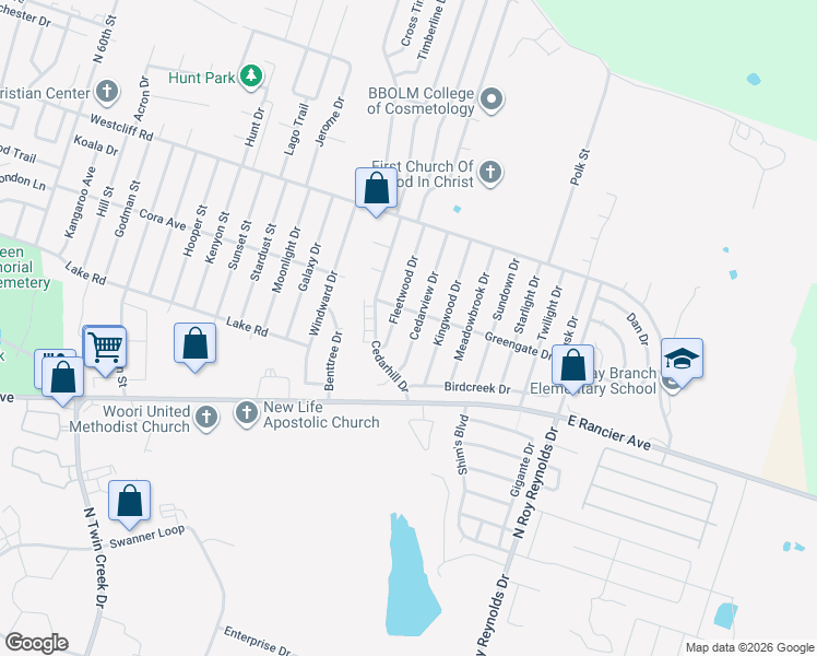 map of restaurants, bars, coffee shops, grocery stores, and more near 1901 Cedarview Drive in Killeen