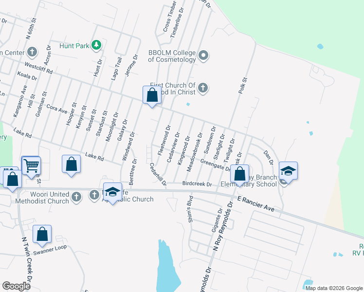 map of restaurants, bars, coffee shops, grocery stores, and more near 1906 Kingwood Drive in Killeen