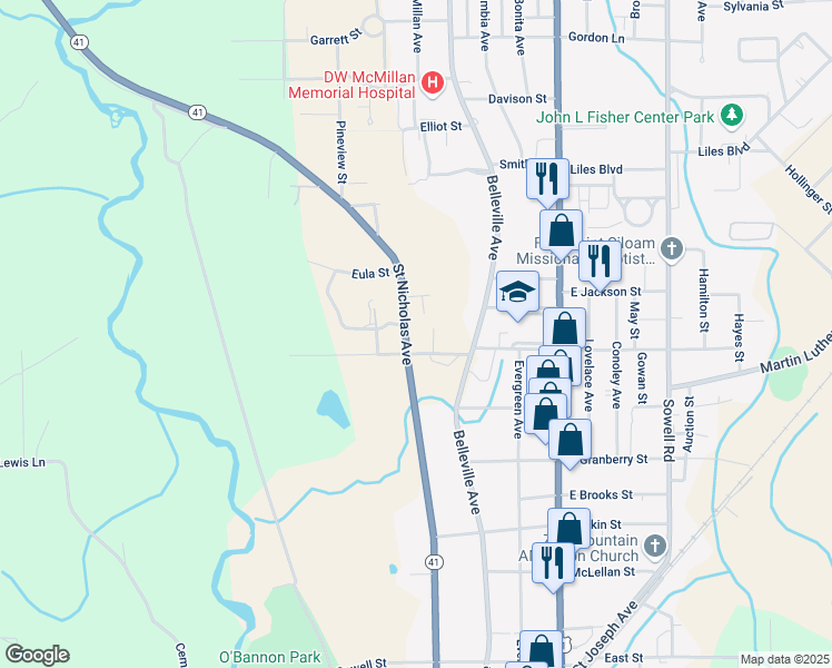 map of restaurants, bars, coffee shops, grocery stores, and more near 906 Saint Nicholas Avenue in Brewton