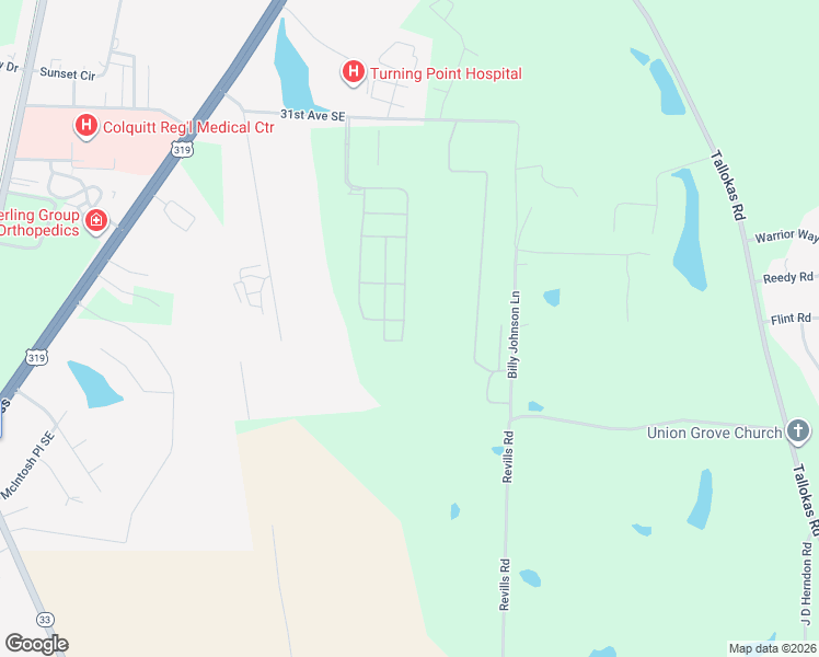 map of restaurants, bars, coffee shops, grocery stores, and more near 48 Packer Pride Dr SE in Moultrie
