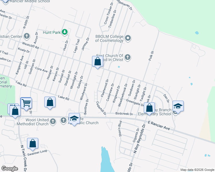 map of restaurants, bars, coffee shops, grocery stores, and more near 2004 Fleetwood Drive in Killeen