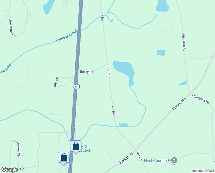 map of restaurants, bars, coffee shops, grocery stores, and more near 1430 Iris Road in Dothan
