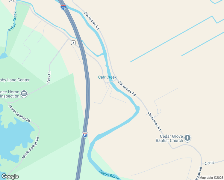 map of restaurants, bars, coffee shops, grocery stores, and more near Forestry Road in Rapides Parish