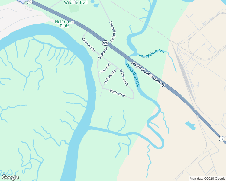map of restaurants, bars, coffee shops, grocery stores, and more near 307 Burford Rd in Brunswick