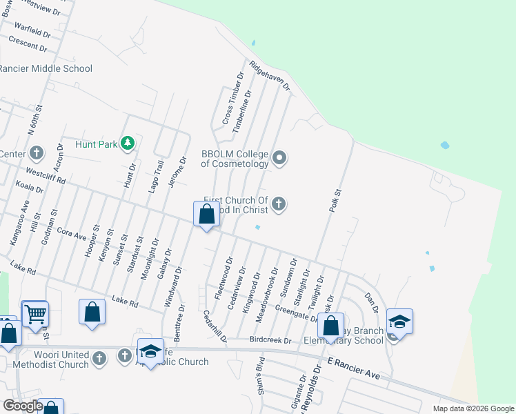 map of restaurants, bars, coffee shops, grocery stores, and more near 2116 Schwertner Drive in Killeen