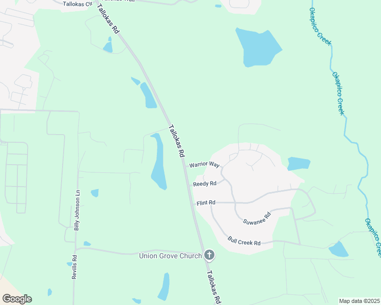 map of restaurants, bars, coffee shops, grocery stores, and more near 3201 Tallokas Road in Moultrie