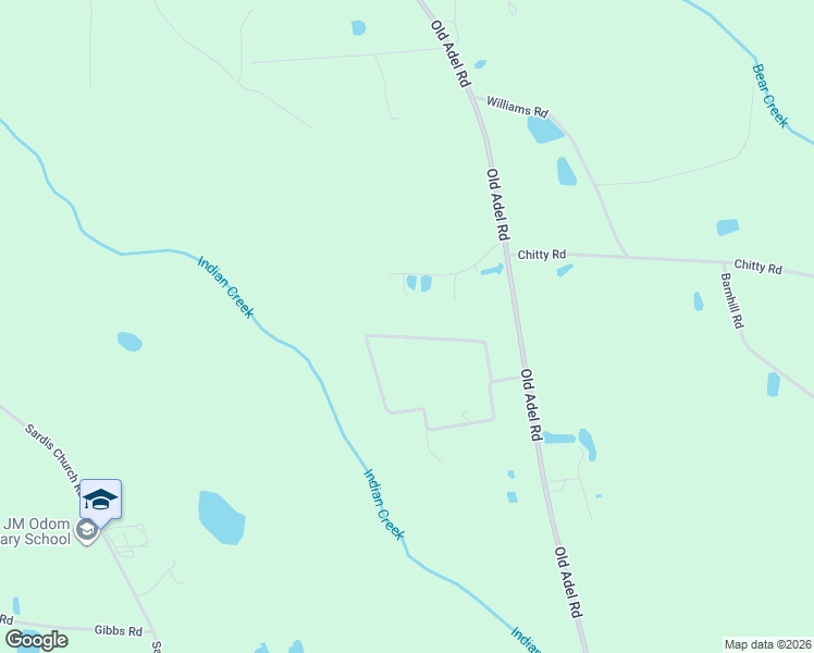 map of restaurants, bars, coffee shops, grocery stores, and more near 282 Indian Creek Subdivision in Moultrie