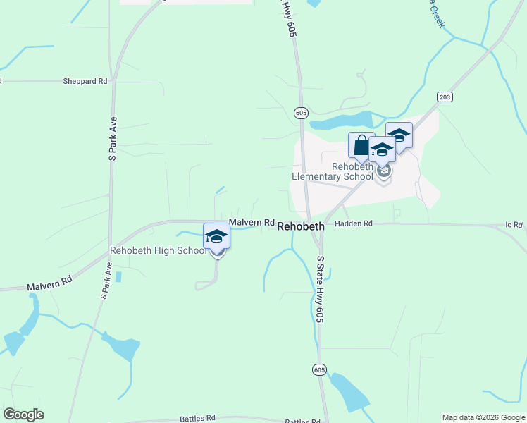 map of restaurants, bars, coffee shops, grocery stores, and more near 224 Malvern Road in Dothan