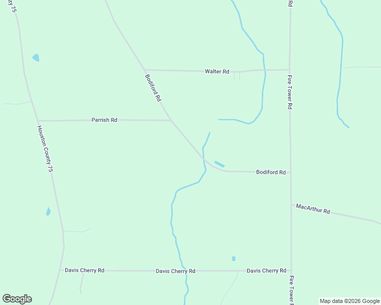 map of restaurants, bars, coffee shops, grocery stores, and more near 2050 Bodiford Road in Pansey