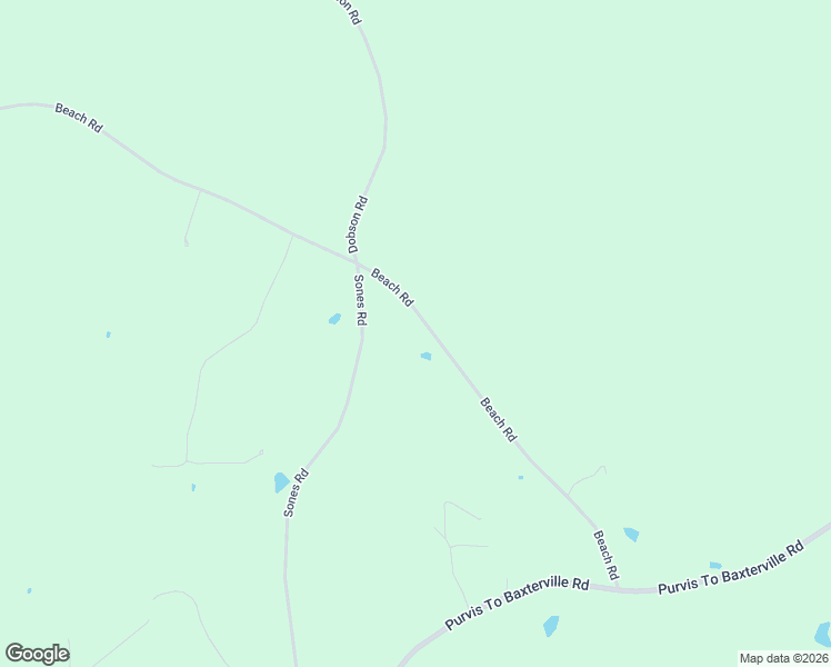 map of restaurants, bars, coffee shops, grocery stores, and more near 146 Beach Road in Purvis