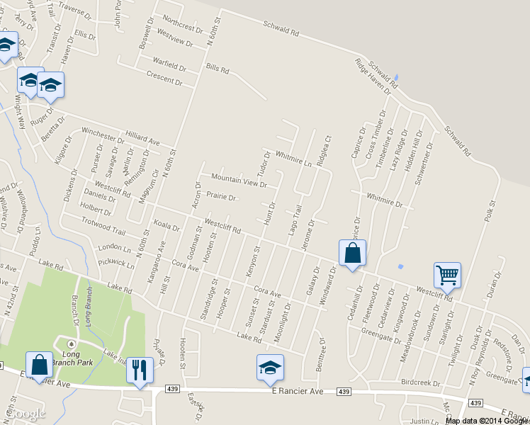 map of restaurants, bars, coffee shops, grocery stores, and more near 2204 Hunt Drive in Killeen