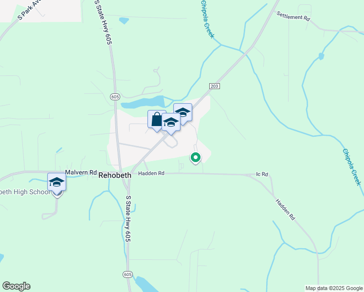 map of restaurants, bars, coffee shops, grocery stores, and more near 5631 County Road 203 in Dothan