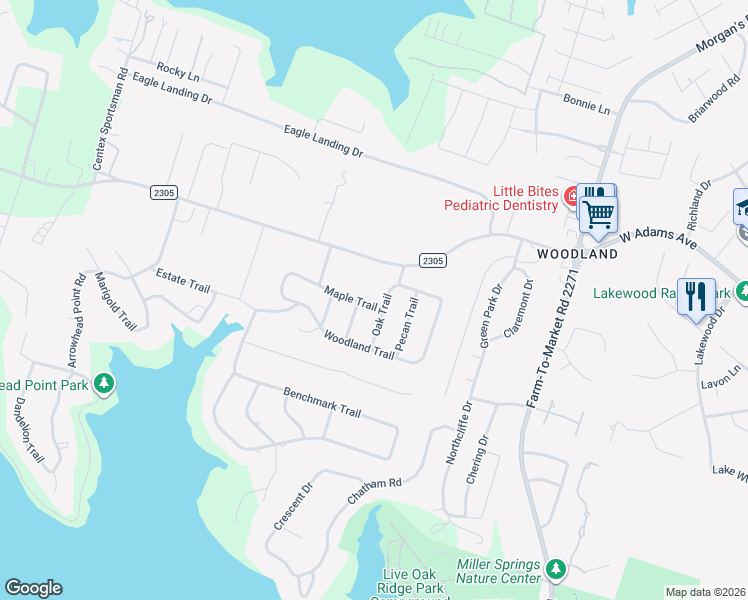 map of restaurants, bars, coffee shops, grocery stores, and more near 176 Maple Trail in Belton