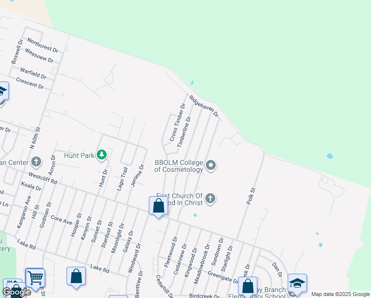 map of restaurants, bars, coffee shops, grocery stores, and more near 2306 Timberline Drive in Killeen