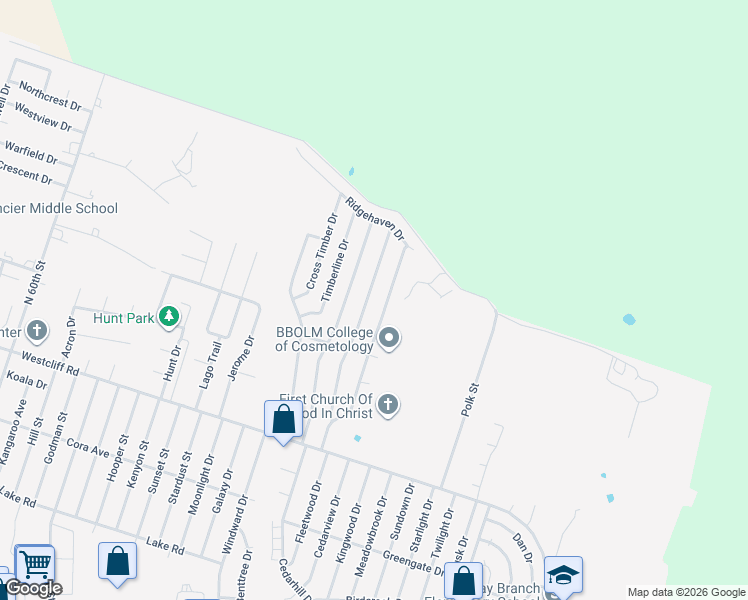 map of restaurants, bars, coffee shops, grocery stores, and more near 2408 Lazy Ridge Drive in Killeen