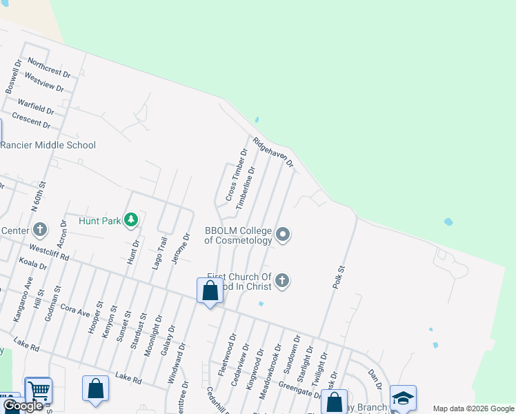 map of restaurants, bars, coffee shops, grocery stores, and more near 2408 Lazy Ridge Drive in Killeen