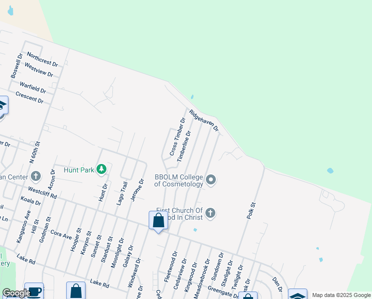 map of restaurants, bars, coffee shops, grocery stores, and more near 2403 Timberline Drive in Killeen