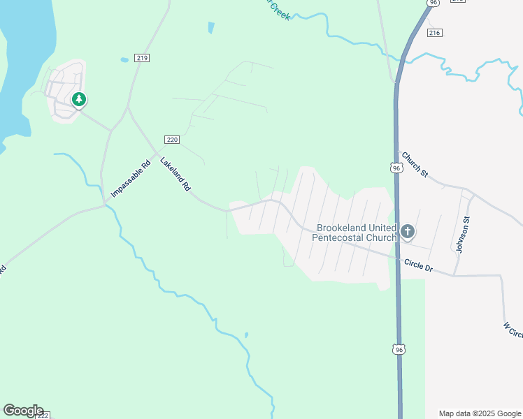 map of restaurants, bars, coffee shops, grocery stores, and more near 215 Sonya Drive South in Brookeland