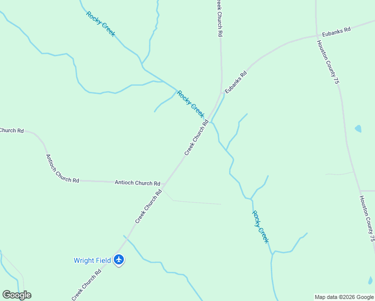 map of restaurants, bars, coffee shops, grocery stores, and more near Creek Church Road in Pansey