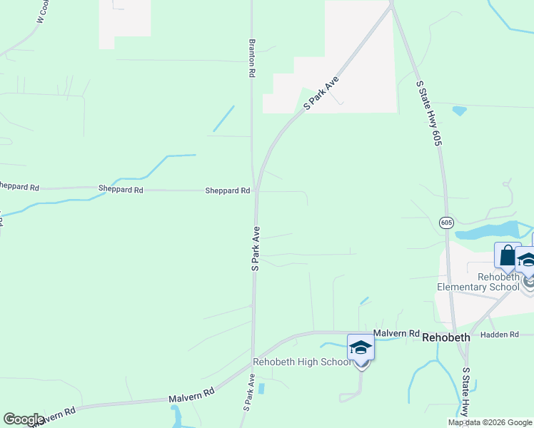 map of restaurants, bars, coffee shops, grocery stores, and more near 8741 South Park Avenue in Dothan