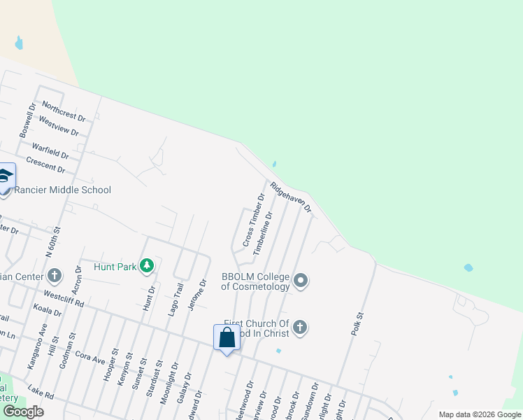 map of restaurants, bars, coffee shops, grocery stores, and more near 2604 Cross Timber Drive in Killeen