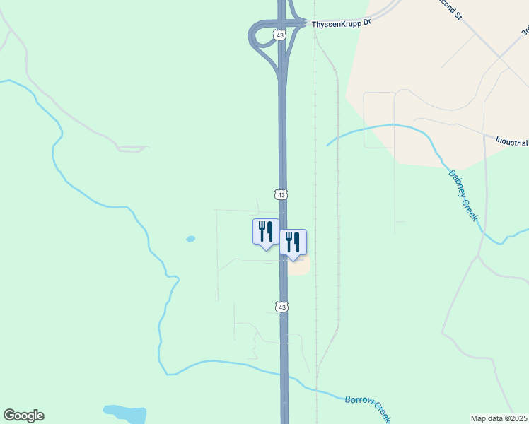 map of restaurants, bars, coffee shops, grocery stores, and more near 1270 Wayne Davis Road South in Mount Vernon