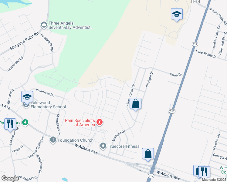 map of restaurants, bars, coffee shops, grocery stores, and more near 10222 Eaglefire Drive in Belton