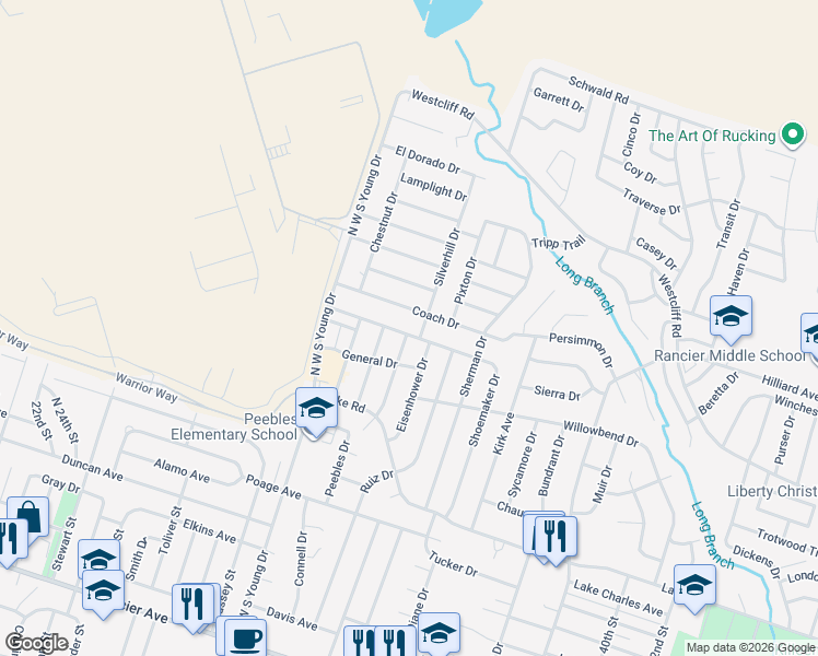 map of restaurants, bars, coffee shops, grocery stores, and more near 2106 Nimitz Drive in Killeen