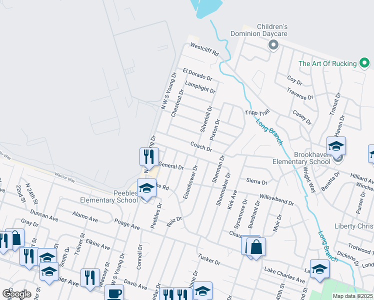 map of restaurants, bars, coffee shops, grocery stores, and more near 2209 Coach Drive in Killeen
