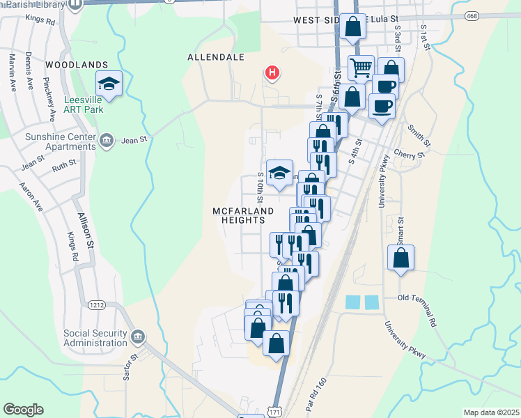 1207 South 10th Street, Leesville LA Walk Score