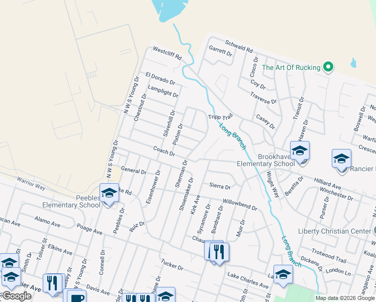 map of restaurants, bars, coffee shops, grocery stores, and more near 2601 Wiley Drive in Killeen