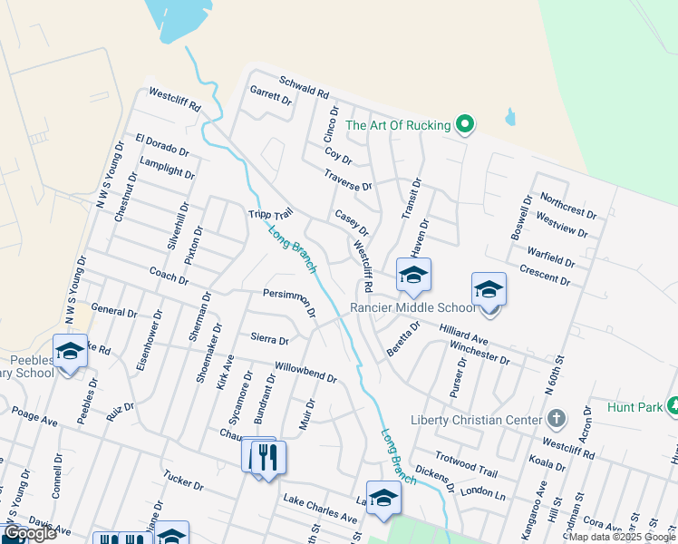 map of restaurants, bars, coffee shops, grocery stores, and more near 2611 Hidden Valley Drive in Killeen