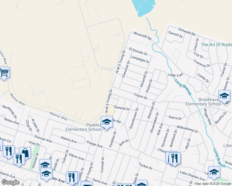 map of restaurants, bars, coffee shops, grocery stores, and more near 2410 Shoemaker Drive in Killeen