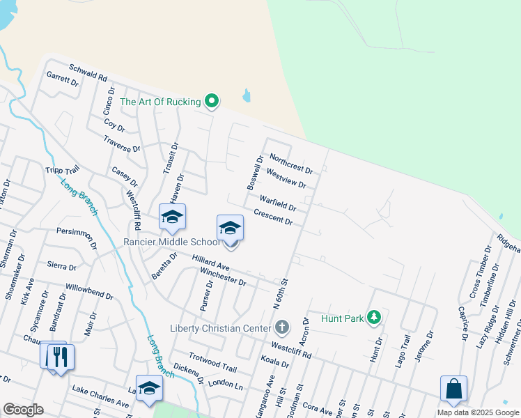 map of restaurants, bars, coffee shops, grocery stores, and more near 3501 Crescent Drive in Killeen