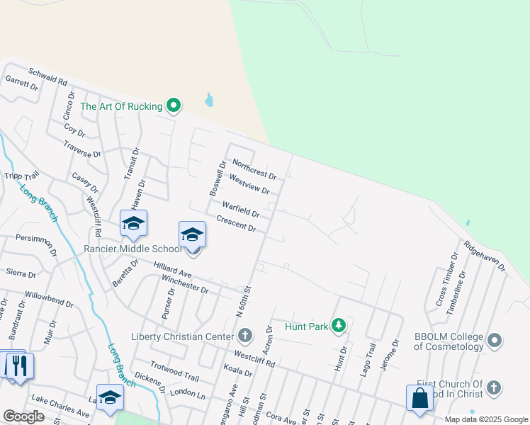 map of restaurants, bars, coffee shops, grocery stores, and more near 3407 North 60th Street in Killeen