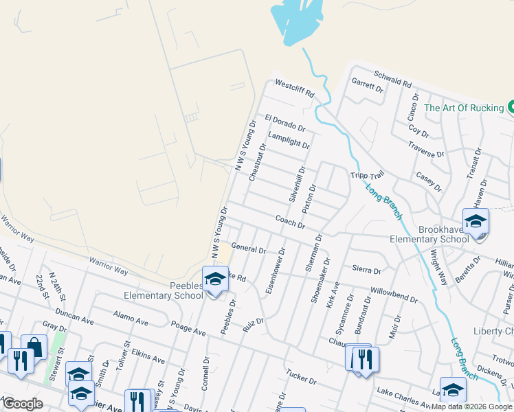 map of restaurants, bars, coffee shops, grocery stores, and more near 2106 Coach Drive in Killeen