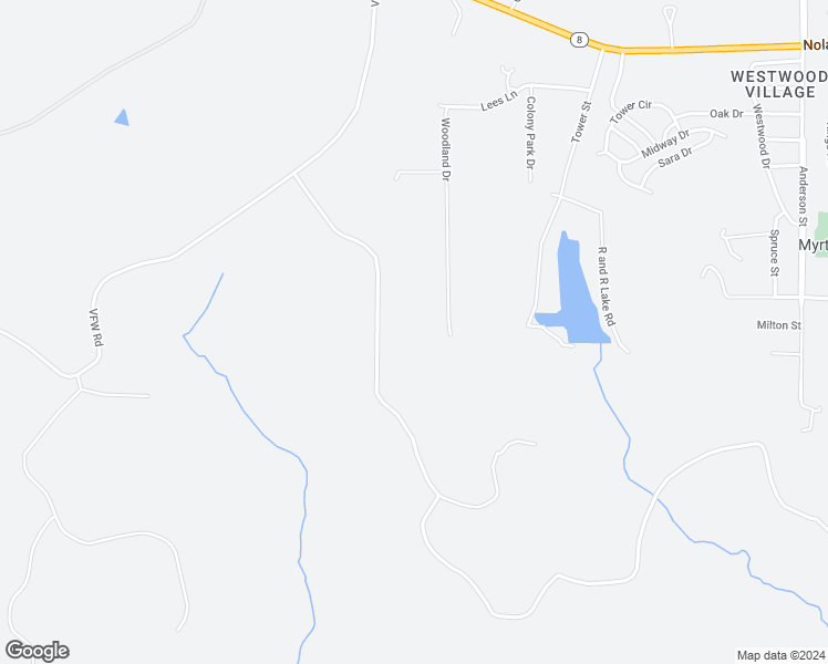 map of restaurants, bars, coffee shops, grocery stores, and more near 516 Woodland Parkway in Leesville