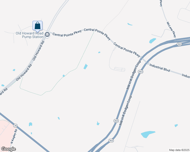 map of restaurants, bars, coffee shops, grocery stores, and more near 4001 Industrial Boulevard in Temple