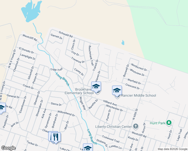 map of restaurants, bars, coffee shops, grocery stores, and more near 2510 Transit Drive in Killeen