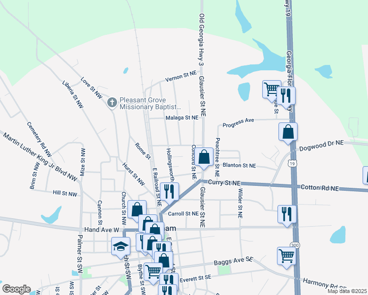map of restaurants, bars, coffee shops, grocery stores, and more near 330 Wilson Street in Pelham