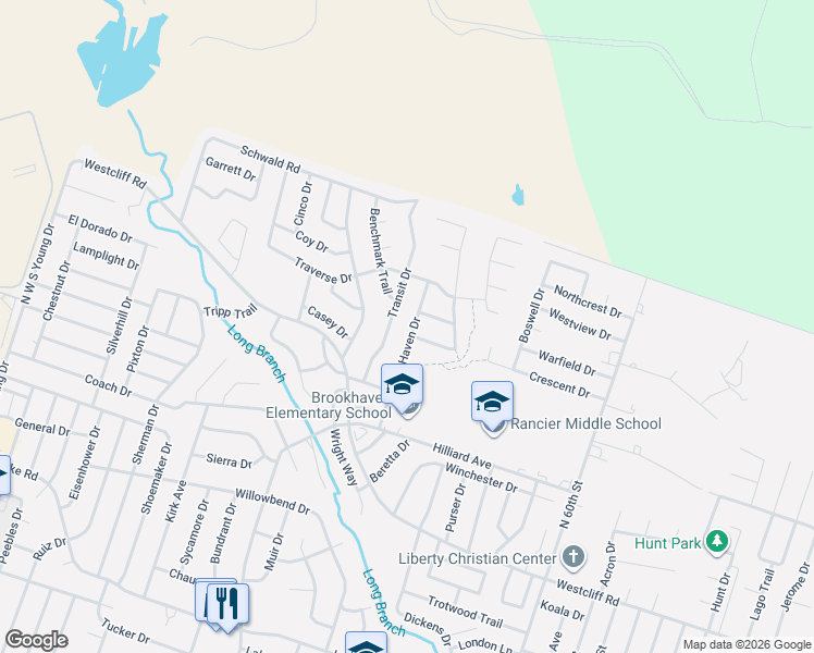 map of restaurants, bars, coffee shops, grocery stores, and more near 2510 Transit Drive in Killeen