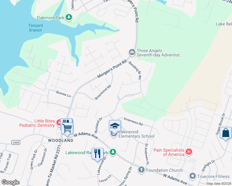 map of restaurants, bars, coffee shops, grocery stores, and more near 212 Winnsboro Way in Belton