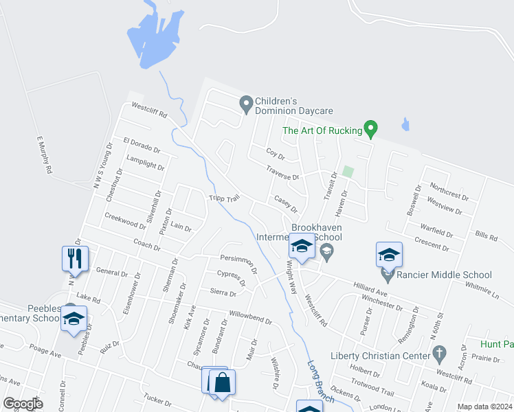 map of restaurants, bars, coffee shops, grocery stores, and more near 2504 Westcliff Road in Killeen